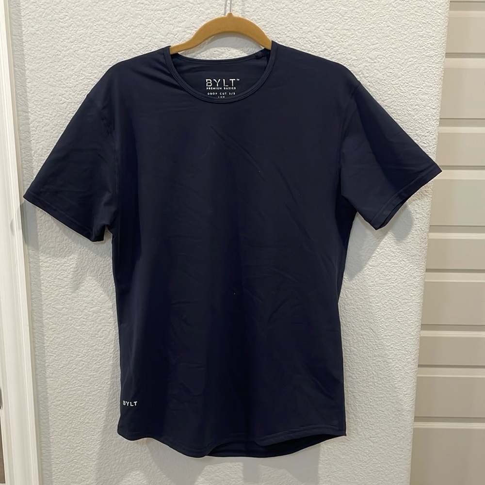 BYLT Drop Cut Lux Tee Size Medium Navy Blue‎